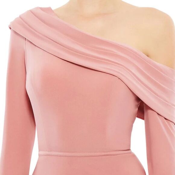 MAC DUGGAL Ieena by Mac Duggal Women’s Drop Shoulder Long Sleeves Column Gown - Picture 6 of 10